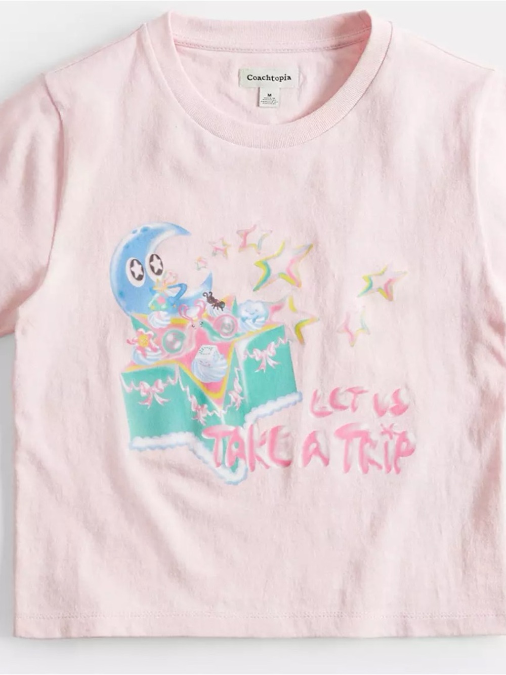 COACH - Coachtopia Cropped T-Shirt With “Let Us Take A Trip” Print